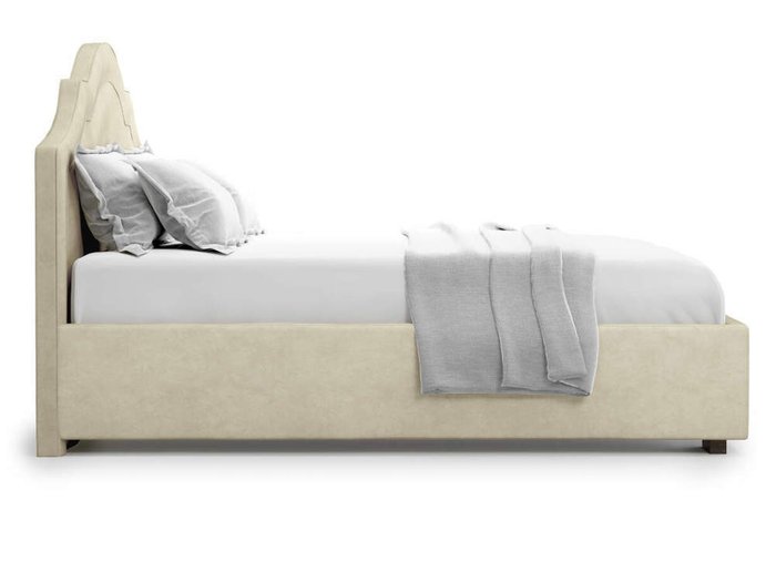 Кровать Madzore без подъемного механизма 140х200 бежевого цвета - лучшие Кровати для спальни в INMYROOM