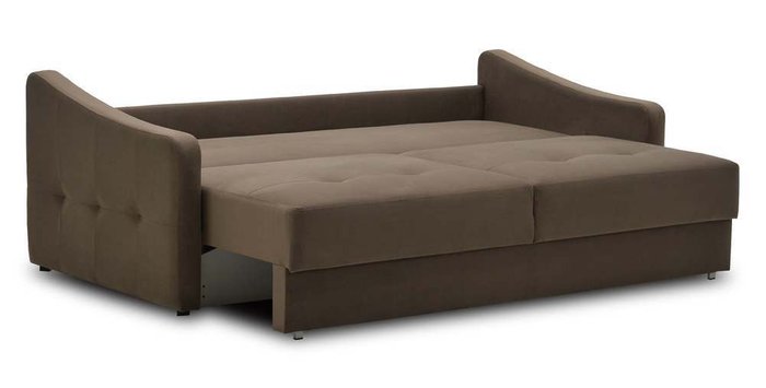 Прямой диван-кровать Сити коричневого цвета - лучшие Прямые диваны в INMYROOM