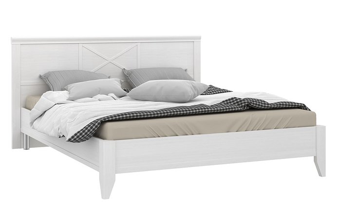 Кровать Кантри 140х200 белого цвета