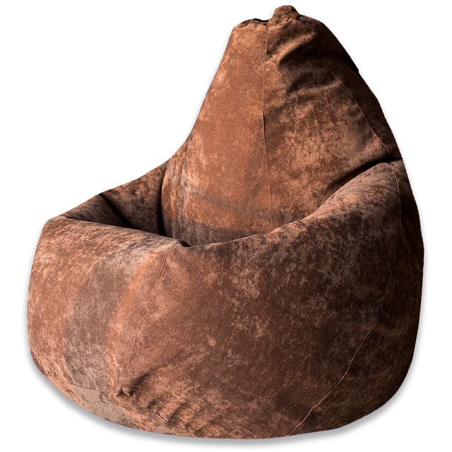 Кресло-мешок Груша 3XL коричневого цвета
