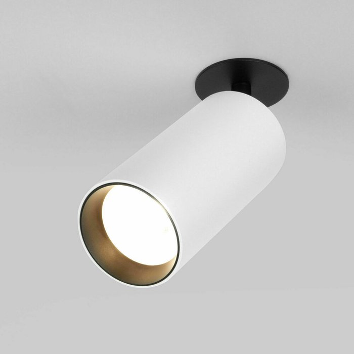 Встраиваемый светодиодный светильник Diffe 2 бело-черного цвета - купить Встраиваемые споты по цене 3440.0