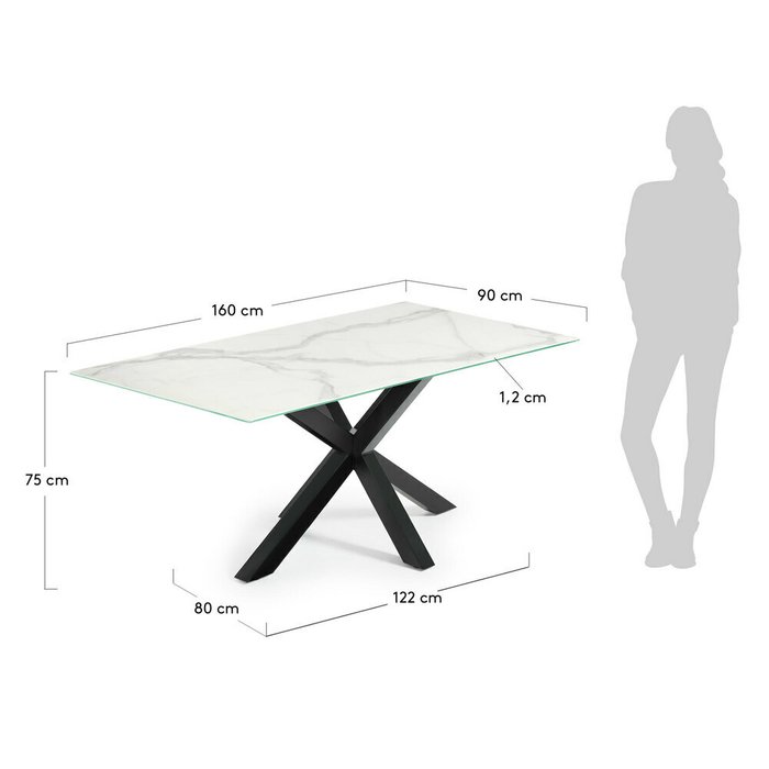 Обеденный стол Arya 160 белого цвета - лучшие Обеденные столы в INMYROOM