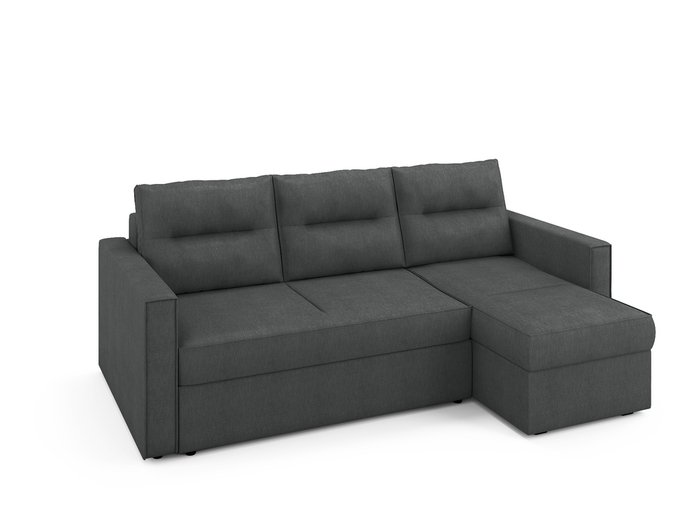 Угловой раскладной диван Macao правый темно-серого цвета - лучшие Угловые диваны в INMYROOM