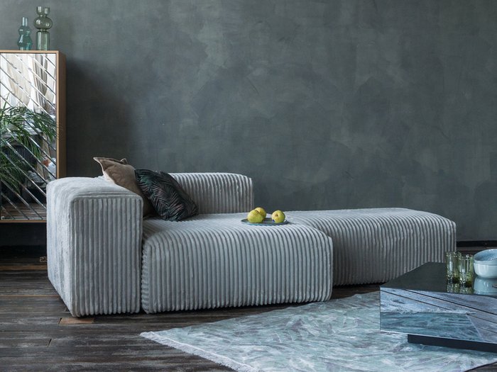 Прямой модульный диван Sorrento светло-серого цвета - лучшие Прямые диваны в INMYROOM