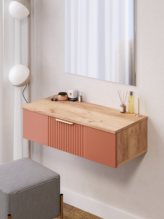 Туалетный стол Ингрия Luxe 9 бежево-коричневого цвета - купить Туалетные столики по цене 9960 Туалетный стол Ингрия Luxe 9 бежево-коричневого цвета - купить Туалетные столики по цене 9960