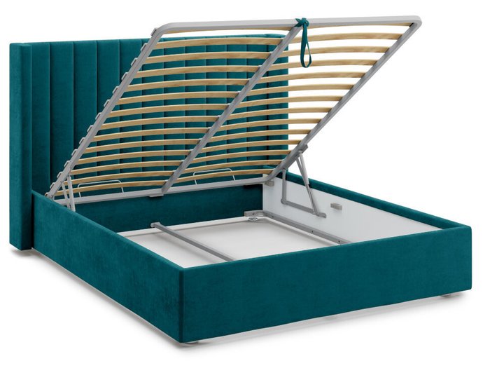 Кровать Premium Mellisa 2 180х200 сине-зеленого цвета с подъемным механизмом  - лучшие Кровати для спальни в INMYROOM