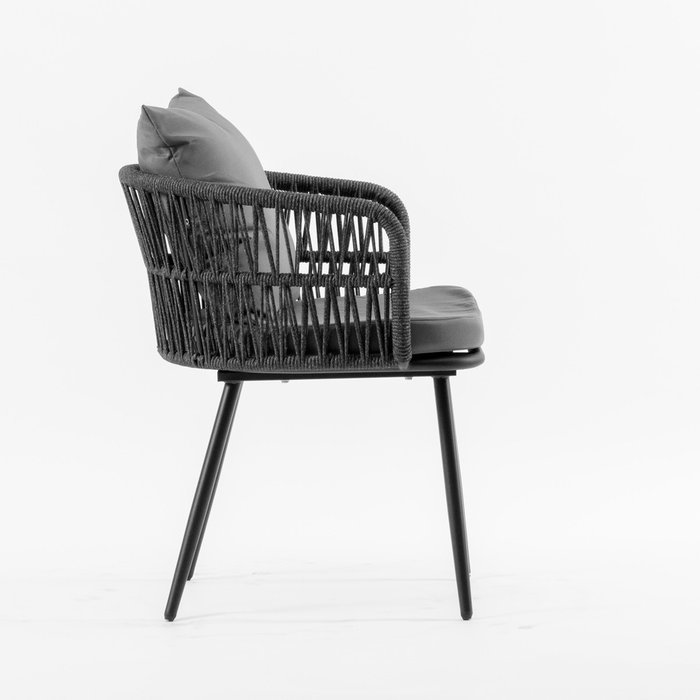 Стул плетеный Ибица серого цвета - лучшие Садовые стулья в INMYROOM