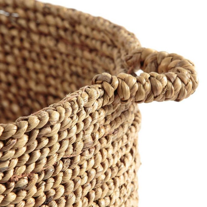 Круглая плетеная корзина Raga бежевого цвета - купить Плетеные корзины по цене 6431.0