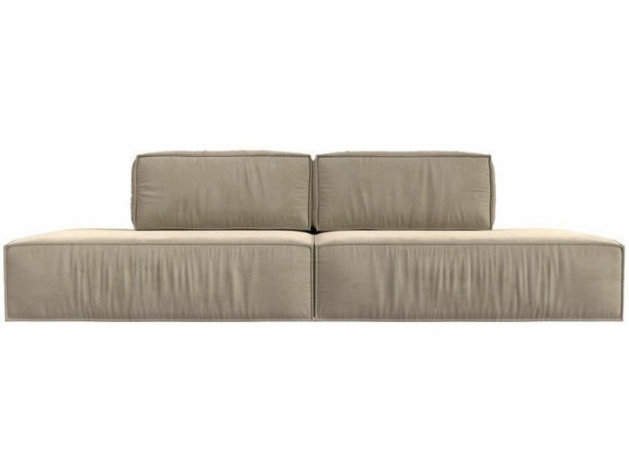 Прямой диван-кровать Прага лофт бежевого цвета - купить Прямые диваны по цене 75999.0