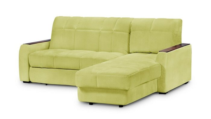 Угловой диван-кровать Гадар M горчичного цвета 