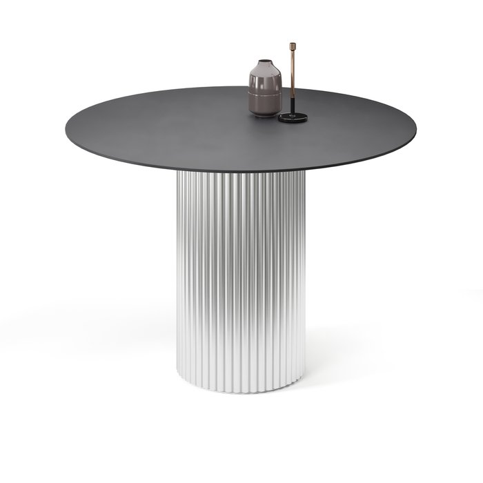 Обеденный стол Фелис M черно-серебряного цвета - купить Обеденные столы по цене 62192.0