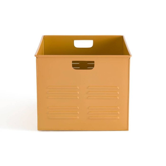 Металлический ящик для хранения Hiba желтого цвета - купить Декоративные коробки по цене 5060.0