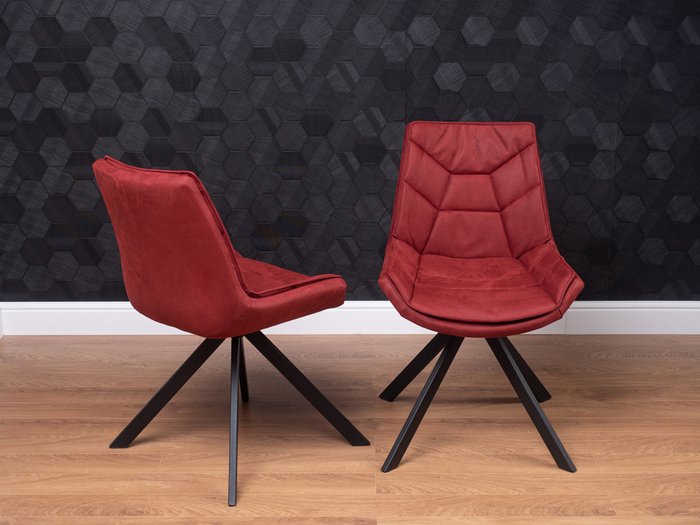Стул с поворотным механизмом Atlas красного цвета - лучшие Обеденные стулья в INMYROOM