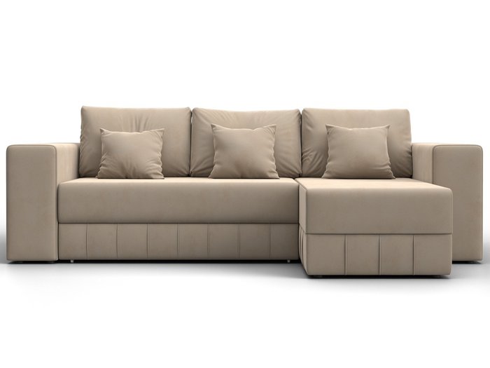 Угловой диван-кровать Лига-076 светло-бежевого цвета - купить Угловые диваны по цене 75990 Угловой диван-кровать Лига-076 светло-бежевого цвета - купить Угловые диваны по цене 75990