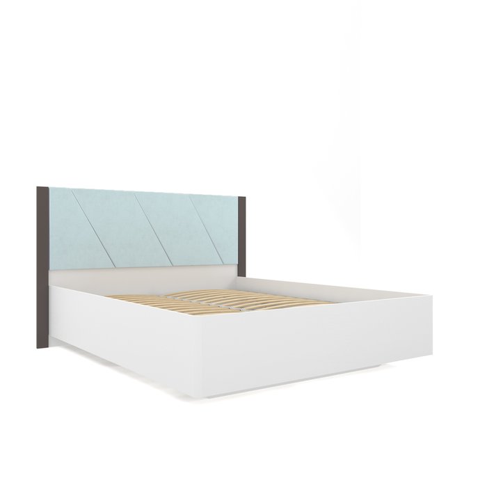 Кровать Селеста 160х200 с подъемным механизмом бело-бирюзового цвета - купить Кровати для спальни по цене 89023.0