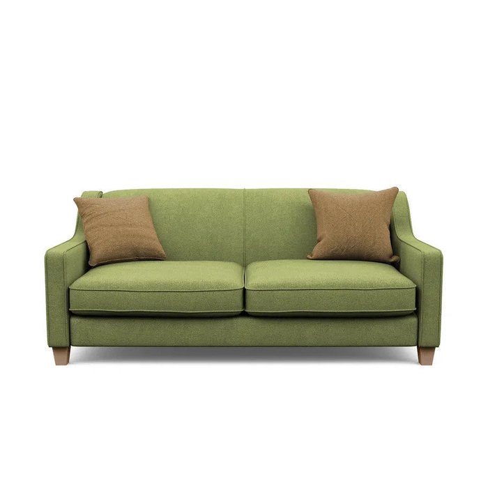 Трехместный диван-кровать Агата L зеленого цвета
