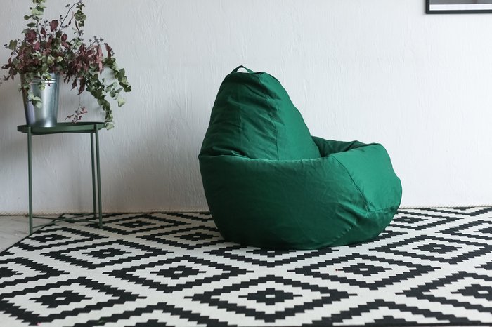 Кресло-мешок Груша XL Фьюжн зеленого цвета - купить Бескаркасная мебель по цене 3090.0