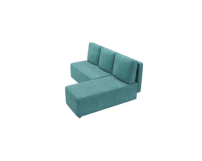Угловой диван-кровать Каир бирюзового цвета - лучшие Угловые диваны в INMYROOM