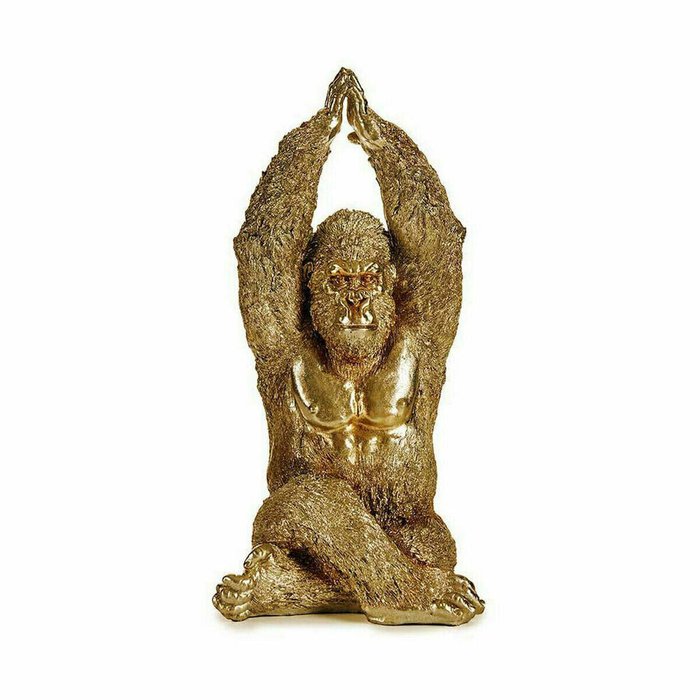 Декоративная фигура Yoga Горилла Позолоченный 17 x 36 x 19,5 cm (4 штук) - купить Фигуры и статуэтки по цене 11070.0