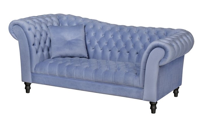 Диван Lina голубого цвета - купить Прямые диваны по цене 115380.0