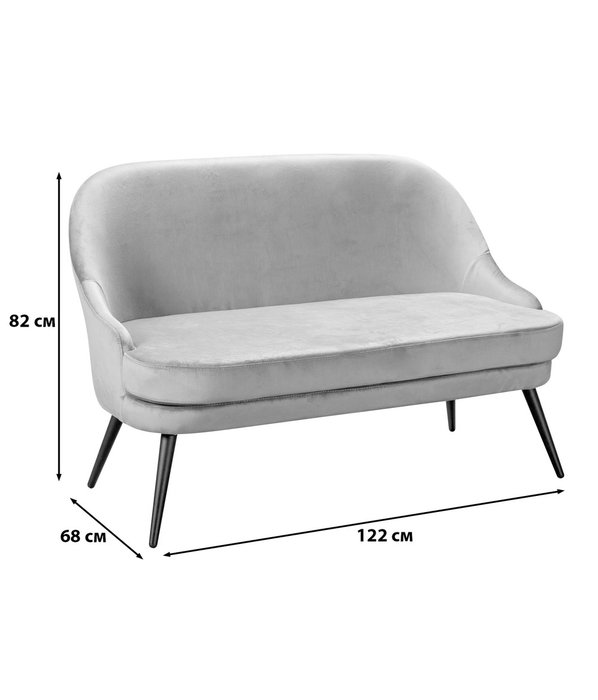 Диван Tailor Lux серого цвета - купить Прямые диваны по цене 34990.0
