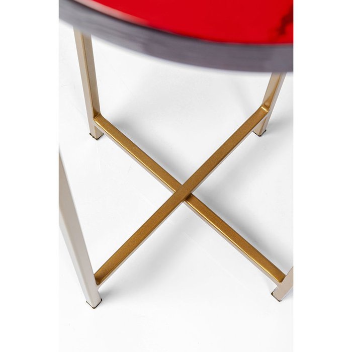 Столик приставной Lagoon с красной столешницей - лучшие Кофейные столики в INMYROOM