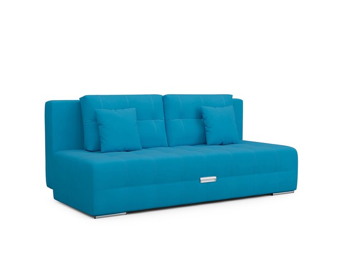 Прямой диван-кровать Марсель 4 светло-синего цвета