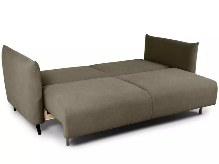 Диван-кровать Menfi серо-коричневого цвета с черными ножками - купить Прямые диваны по цене 111960.0
