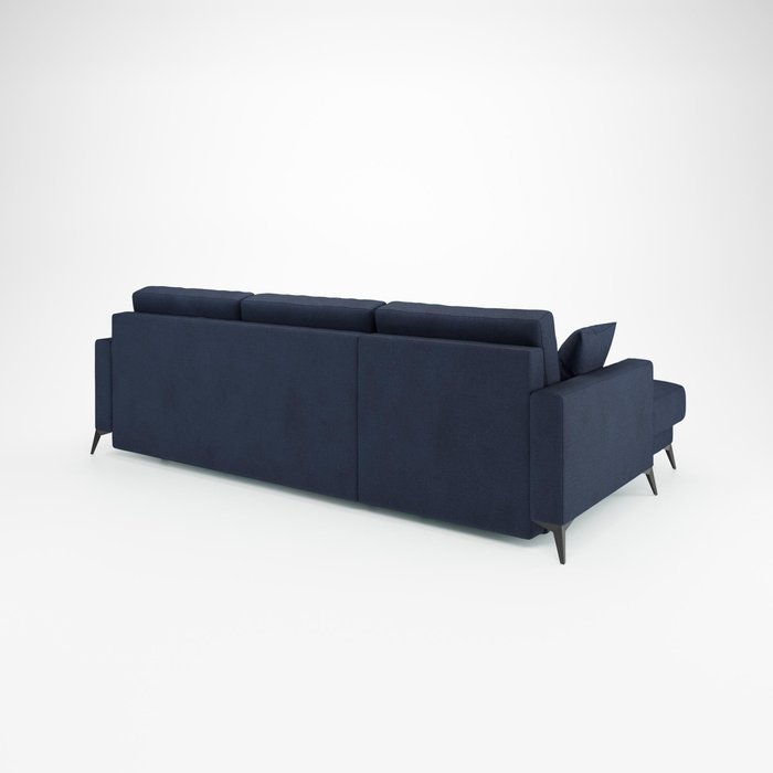 Угловой диван-кровать Наоми темно-синего цвета левый - купить Угловые диваны по цене 86889.0