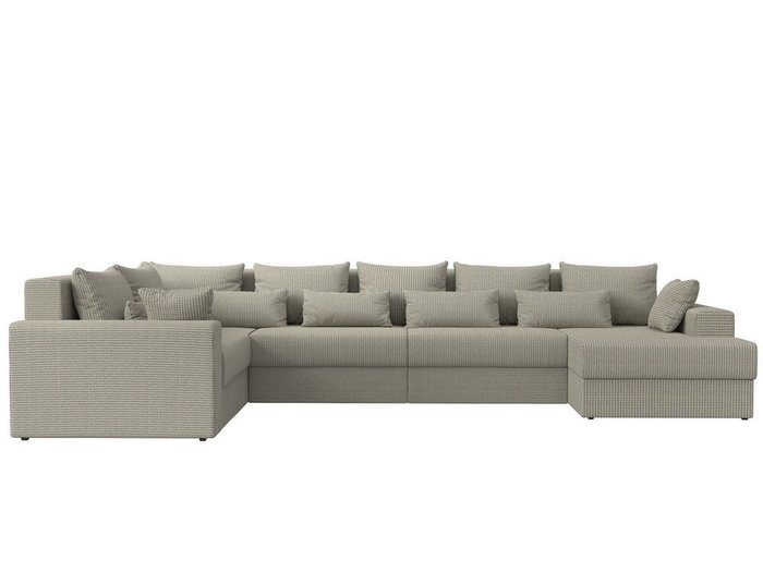 Угловой диван-кровать Майами серо-бежевого цвета правый угол - купить Угловые диваны по цене 99999.0