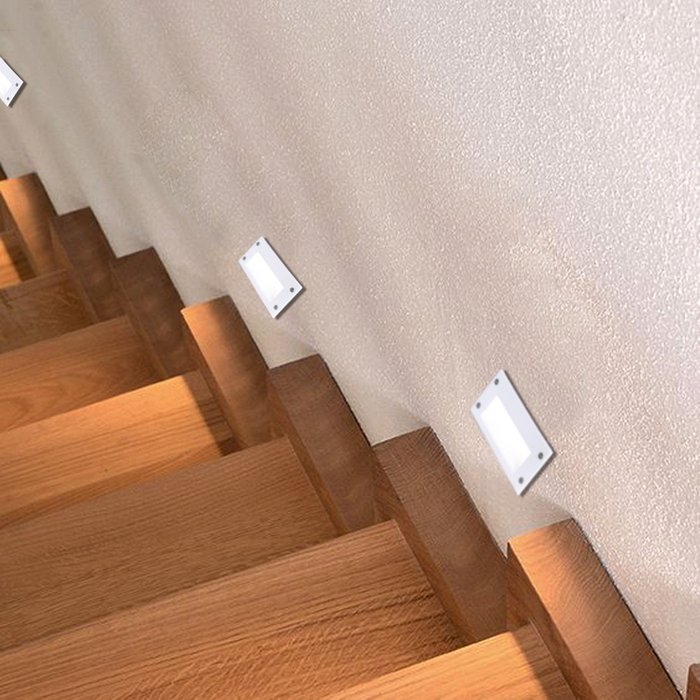 Подсветка для лестниц и ступеней 86603-9.0-001TL LED6W WT (металл, цвет белый) - лучшие Подсветка для лестниц в INMYROOM