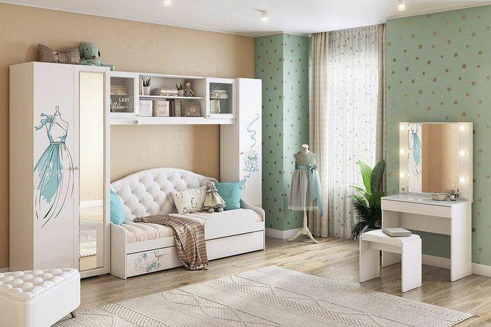 Шкаф Гламур белого цвета - лучшие Детские шкафы в INMYROOM Шкаф Гламур белого цвета - лучшие Детские шкафы в INMYROOM