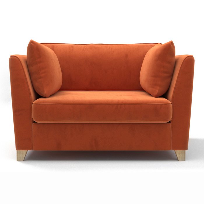 Кресло Wolsly широкое оранжевого цвета