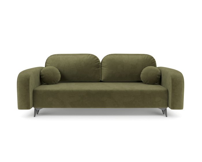 Прямой диван-кровать Цюрих зеленого цвета - купить Прямые диваны по цене 40690.0