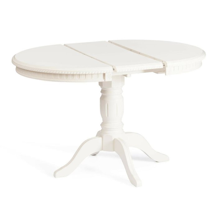 Раздвижной обеденный стол Stefano белого цвета - лучшие Обеденные столы в INMYROOM