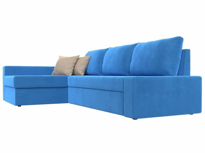 Угловой диван-кровать Версаль голубого цвета левый угол - лучшие Угловые диваны в INMYROOM