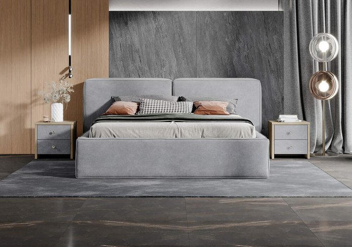 Кровать Europa 160х200 песочного цвета без основания и подъемного механизма - купить Кровати для спальни по цене 45000.0