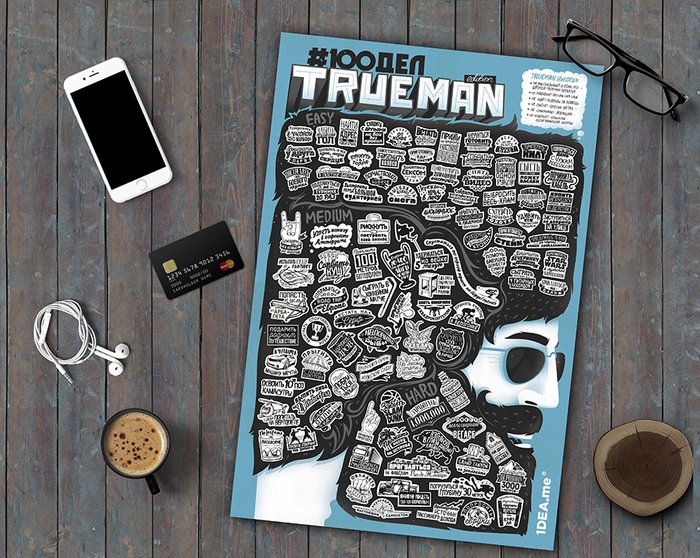 Интерактивный постер #100 дел trueman edition - лучшие Декор стен в INMYROOM Интерактивный постер #100 дел trueman edition - лучшие Декор стен в INMYROOM