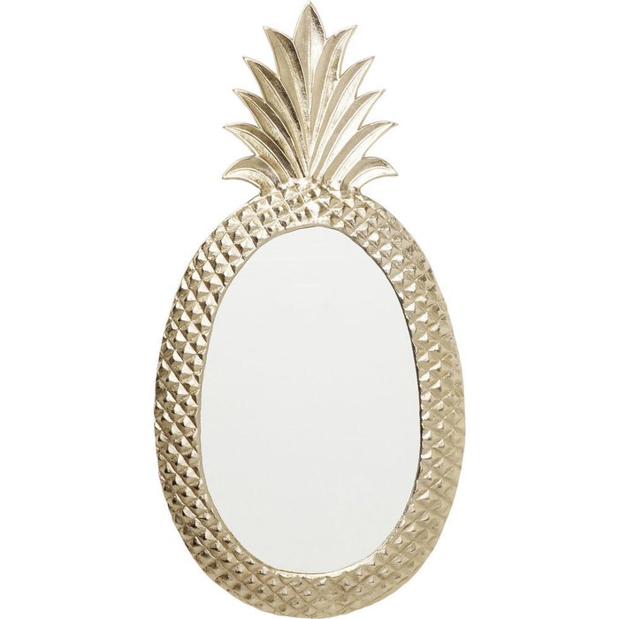 Зеркало Pineapple золотого цвета