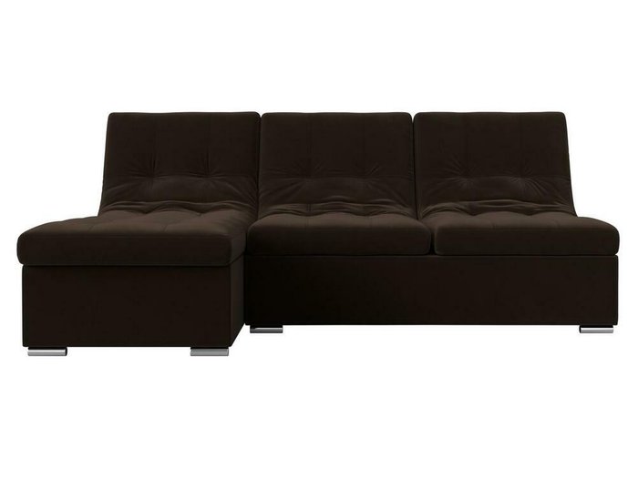 Угловой диван-кровать Релакс коричневого цвета угол левый - купить Угловые диваны по цене 79999.0