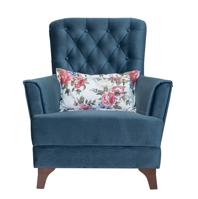 Кресло Ирис синего цвета - купить Интерьерные кресла по цене 13497.0