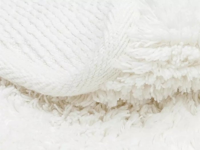 Ковер Cotton Boon диаметр 120 белого цвета - лучшие Ковры в INMYROOM