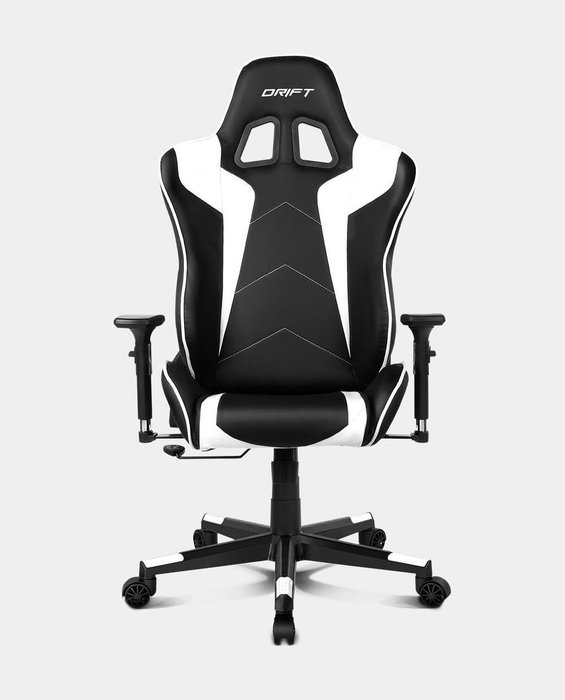Игровое кресло Drift черного цвета с белыми вставками
