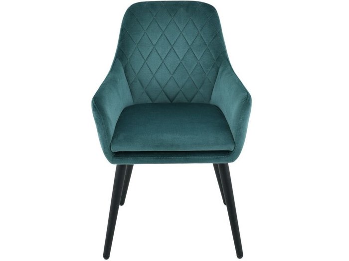 Стул с подлокотниками Ardeko темно-зеленого цвета - купить Обеденные стулья по цене 11600.0