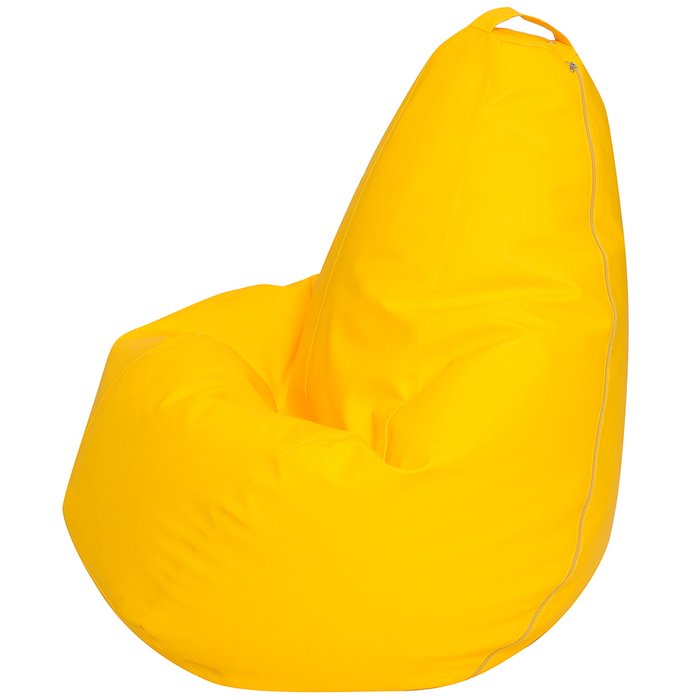Кресло-мешок Груша L в обивке из экокожа желтого цвета - купить Бескаркасная мебель по цене 2167.0