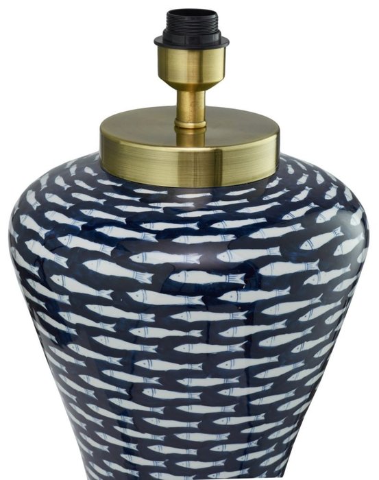 Керамическая настольная лампа с белым абажуром - купить Настольные лампы по цене 23400.0
