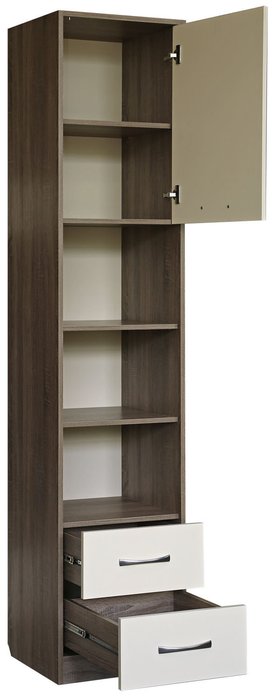 Шкаф Бритиш бежево-коричневого цвета - купить Книжные шкафы по цене 13300.0