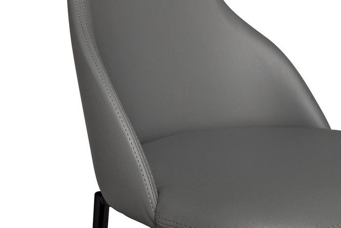 Стул с обивкой из экокожи серого цвета - лучшие Обеденные стулья в INMYROOM