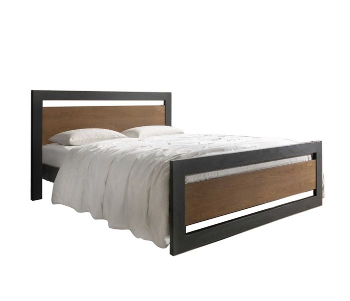 Кровать Чарльстон 120х200 черно-коричневого цвета - лучшие Кровати для спальни в INMYROOM