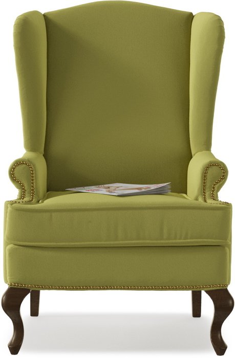 Кресло английское Биг Бен Green с ушками - купить Интерьерные кресла по цене 27850.0